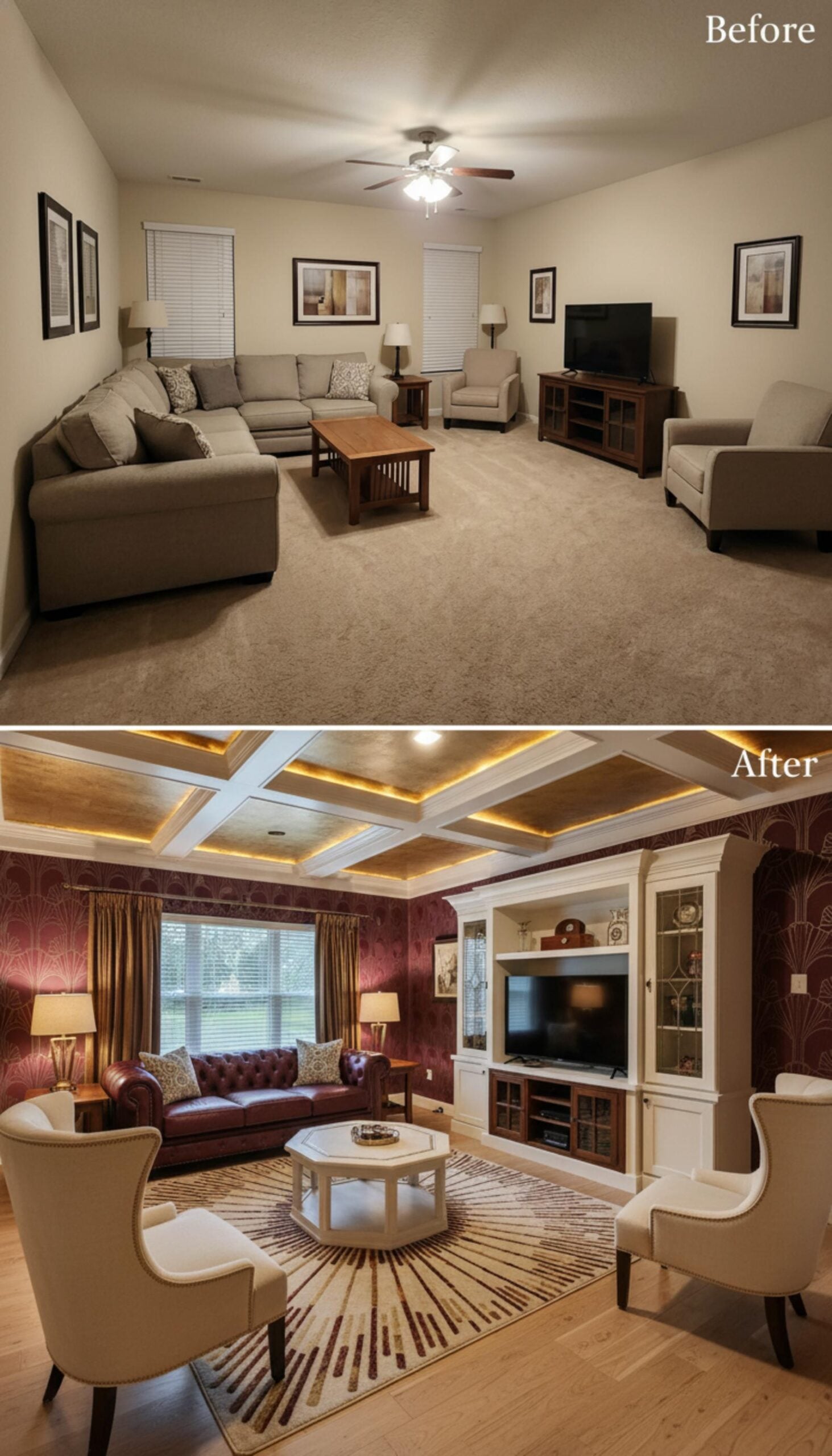 Coffered Ceiling, Tufted Leather, and Zero Apologies for the Drama
