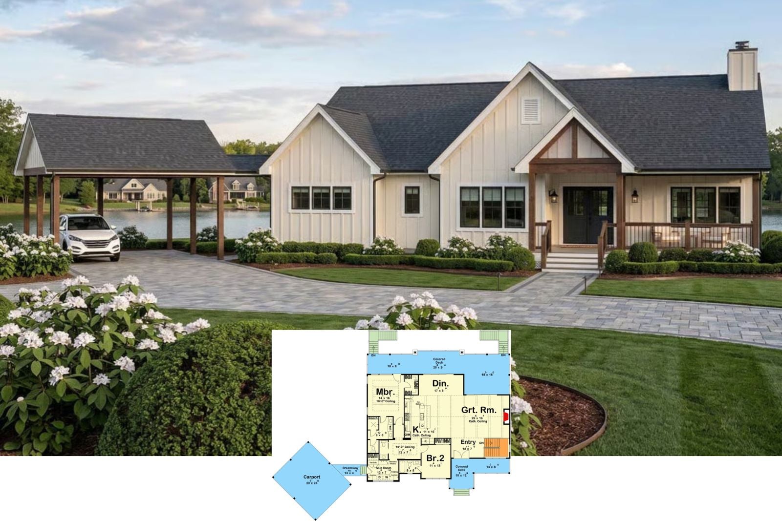 Clearwater Cove 2-Bedroom Modern Lake House Plan with Epic Decks Designed for Families Who Live for the Outdoors (Floor Plan)