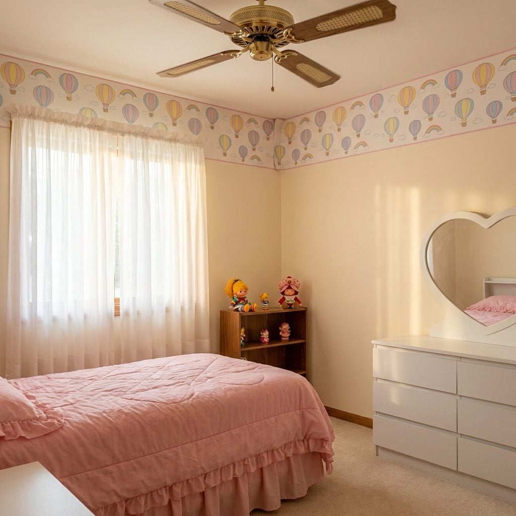 The Wallpaper Border That Ran Exactly 18 Inches From the Ceiling and Never Quite Lined Up at the Corner
