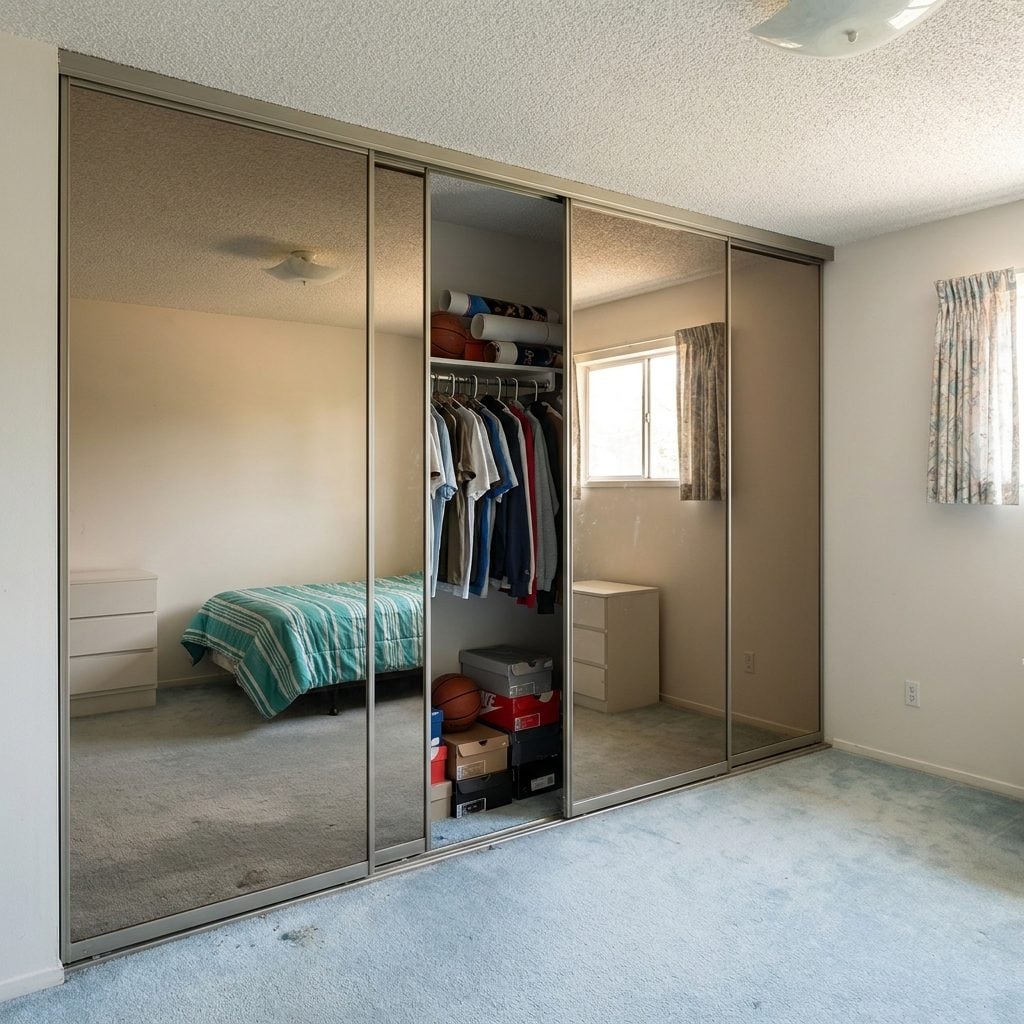 Mirrored Closet Doors That Rattled Like a Freight Train Every Time You Slid Them Open