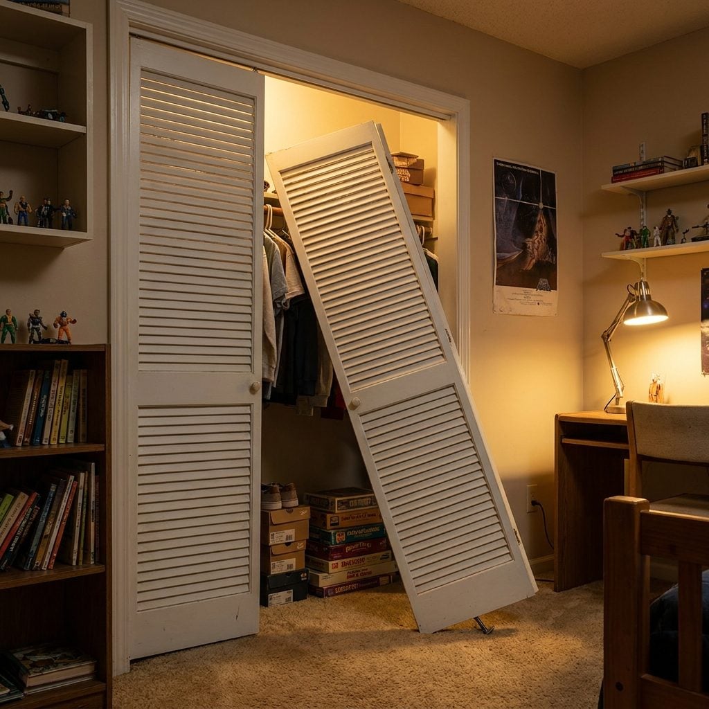 The Bi-Fold Louvered Closet Doors That Never Closed All the Way and Trapped Fingers at Least Once a Month