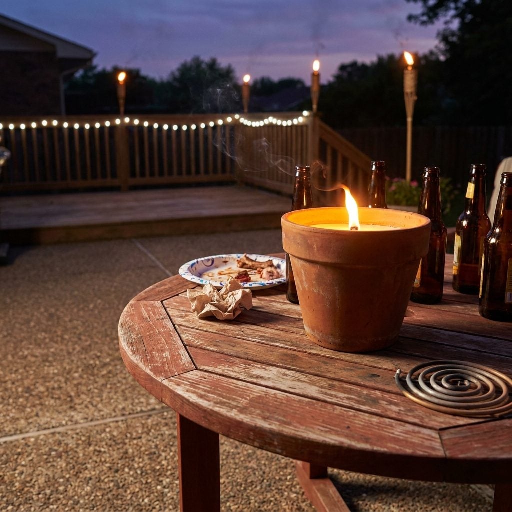 A Citronella Candle Battling Mosquitoes with Limited Success