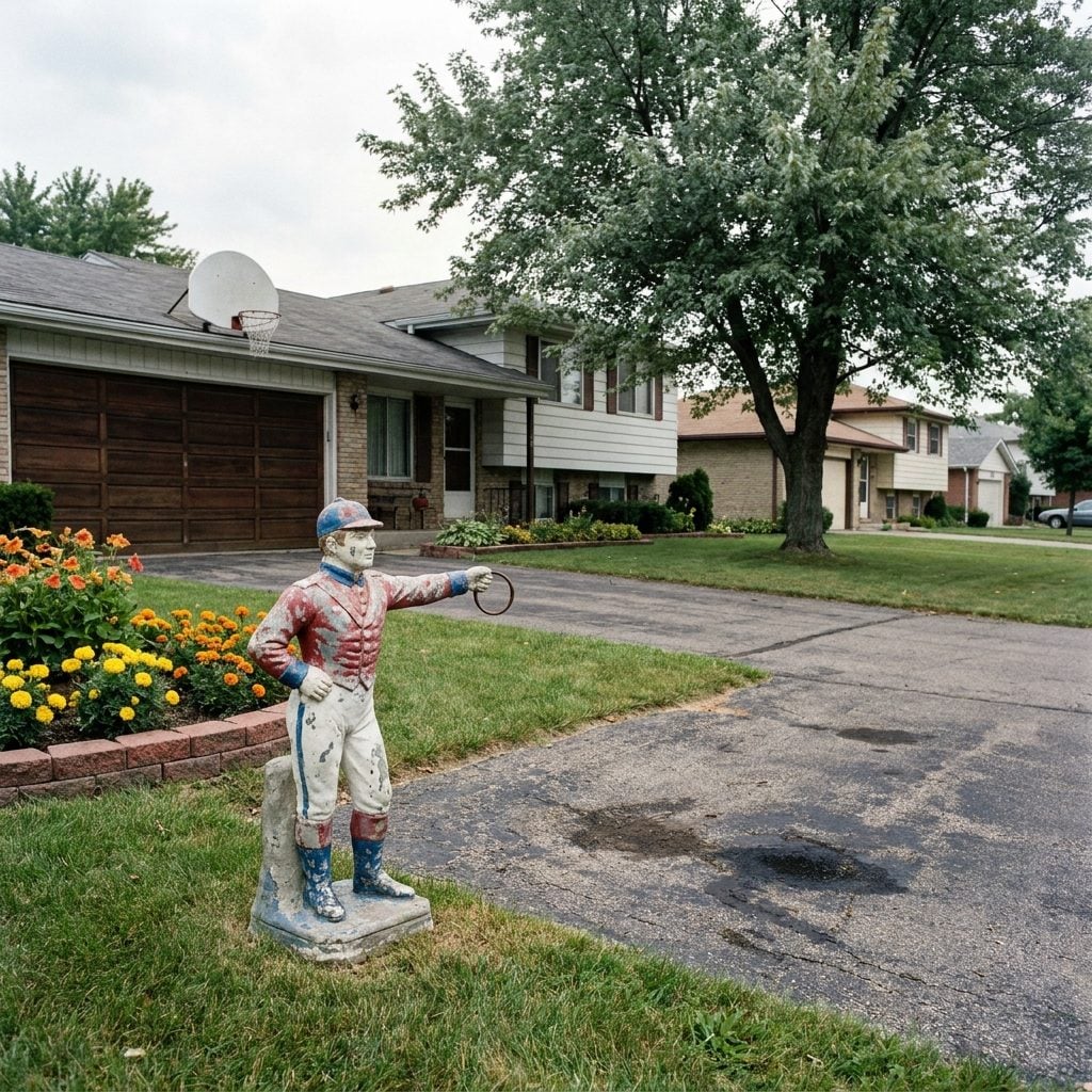 The Concrete Lawn Jockey That Had Been There Longer Than Anyone Could Remember