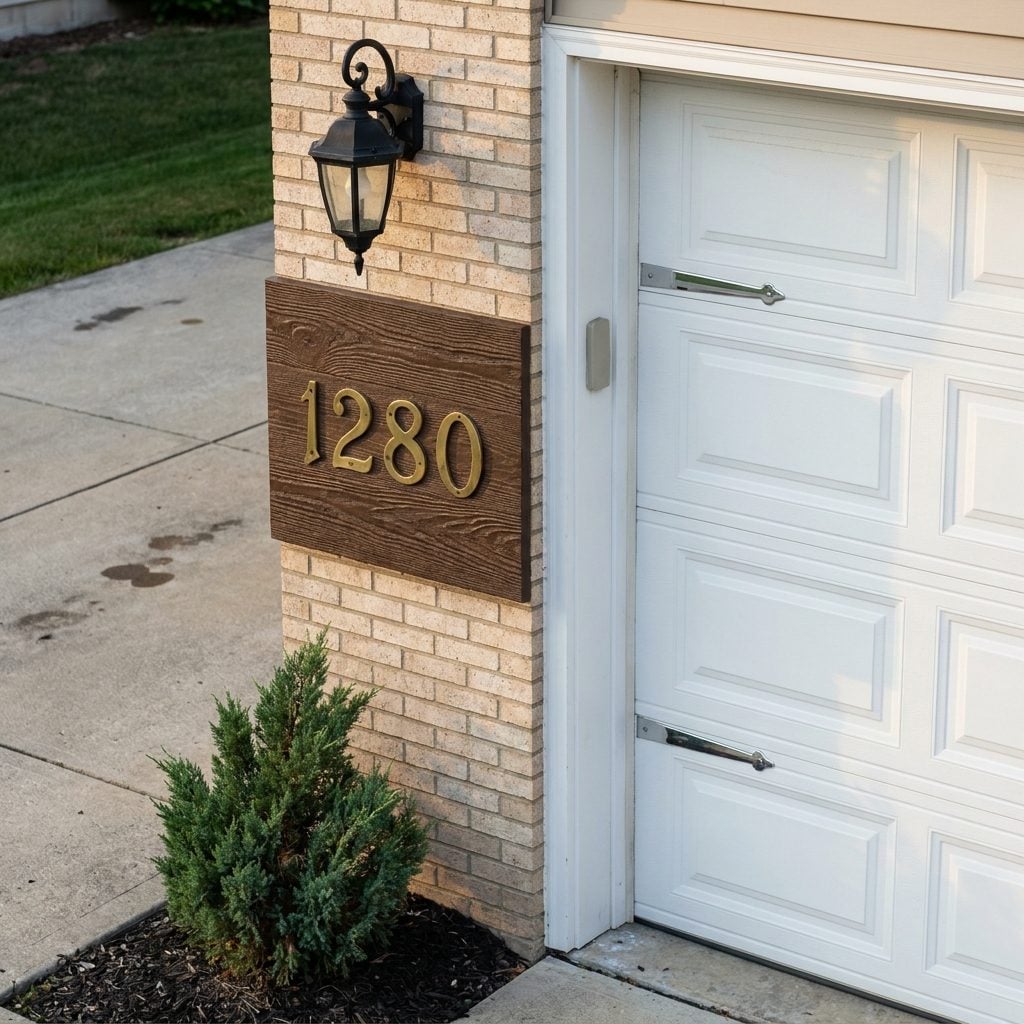 Address Numbers on Faux Wood Plaques: The Universal Sign You Had Arrived