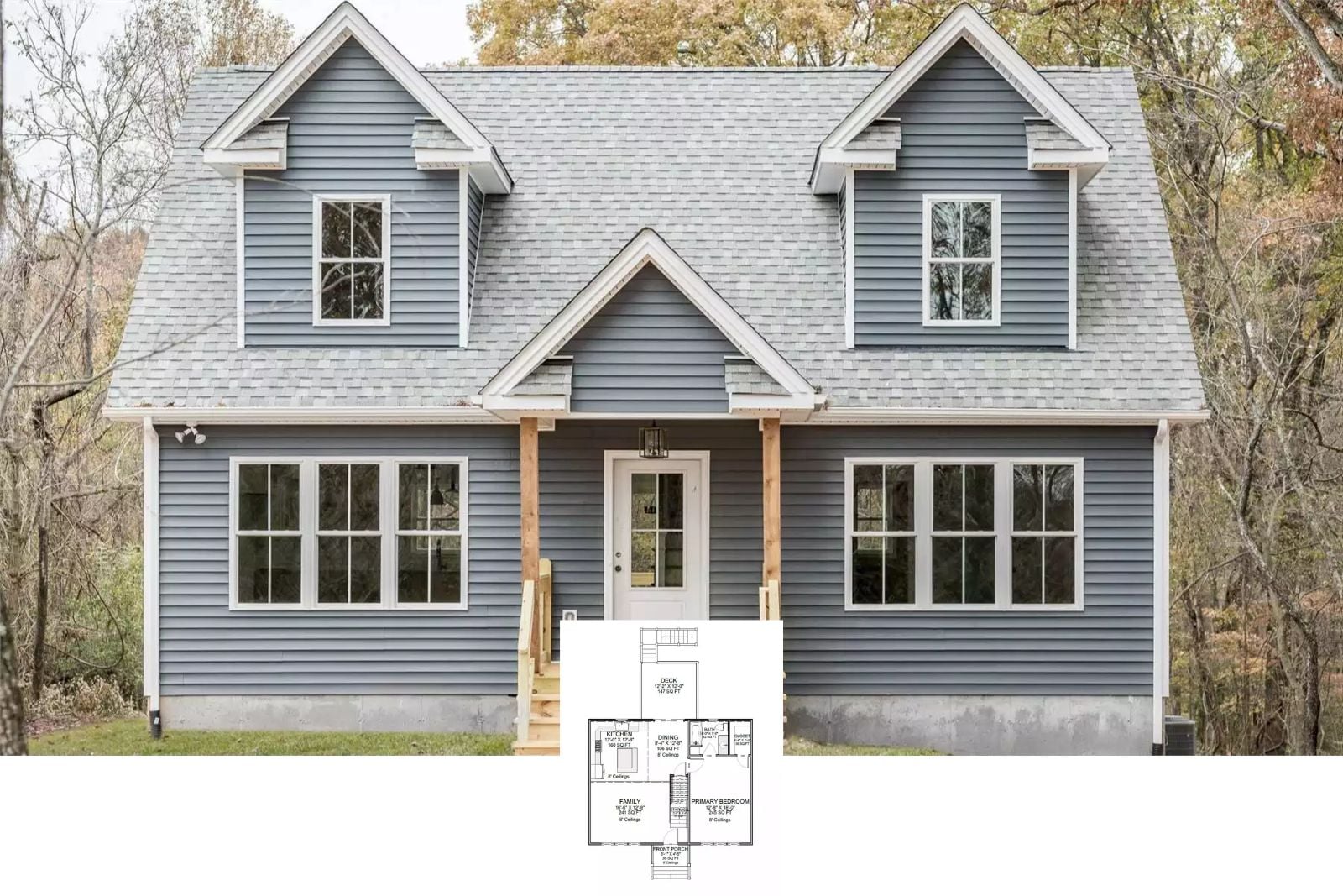 Candlelight Lane 3-Bedroom Cape Cod Starter House Plan for Young Families On a Budget Who Love Quaint and Cozy (Floor Plan)