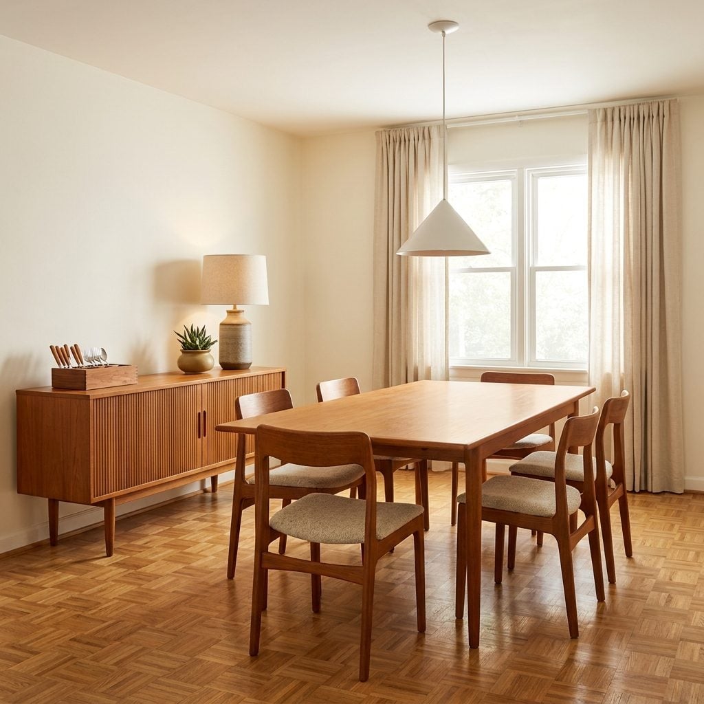The Danish Modern Teak Dining Set That Announced Exactly Who You Were Trying to Be