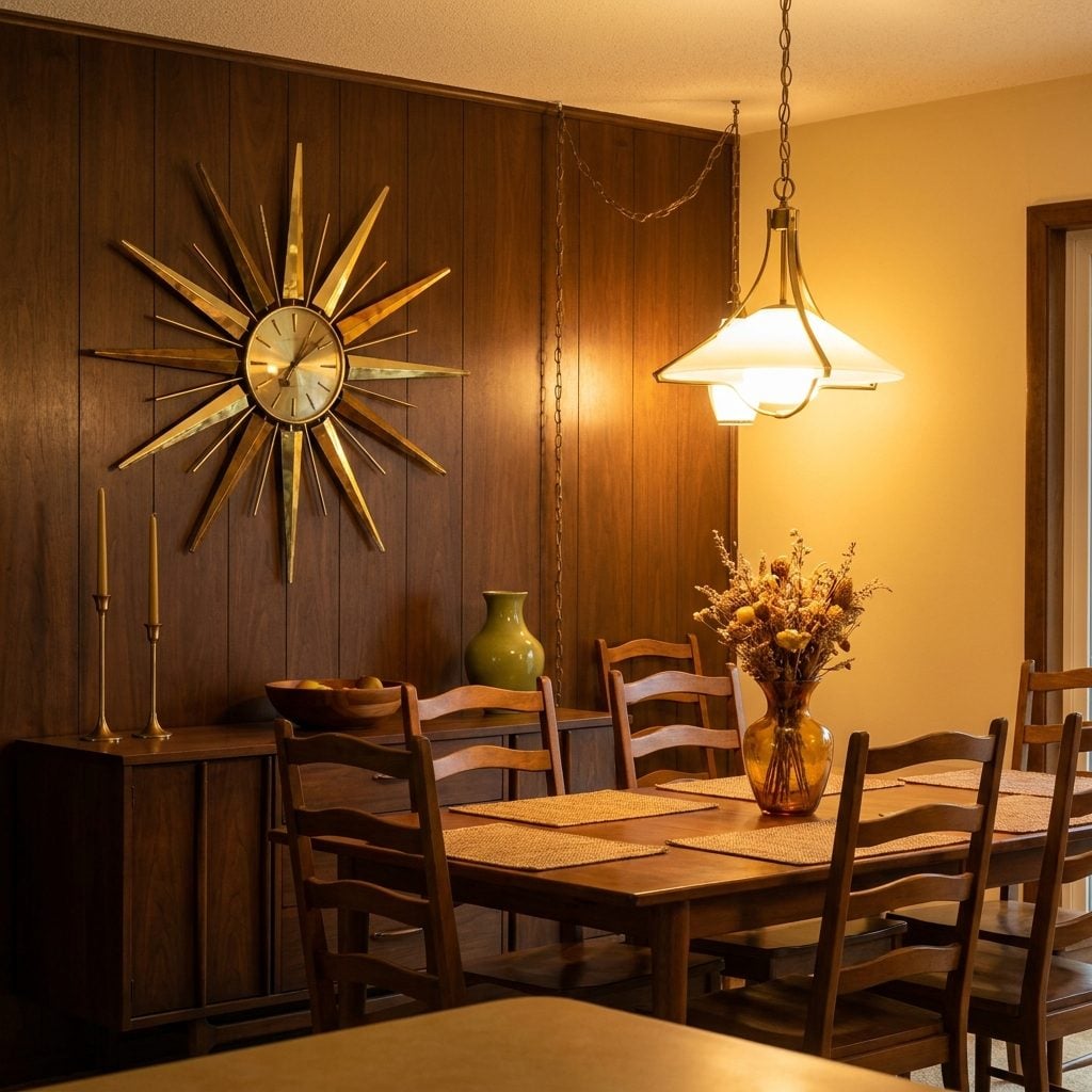 The Starburst Clock That Watched Over Every Dinner Party Like a Golden Sun God