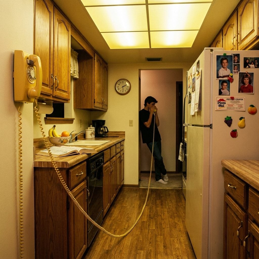 Making Prank Phone Calls From the Kitchen Wall Phone and Hanging Up in Pure Terror