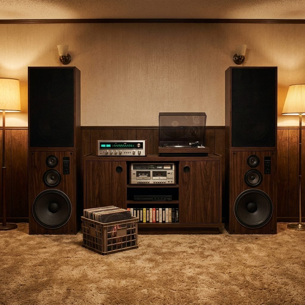 The Stereo Cabinet with Speakers the Size of Small Appliances