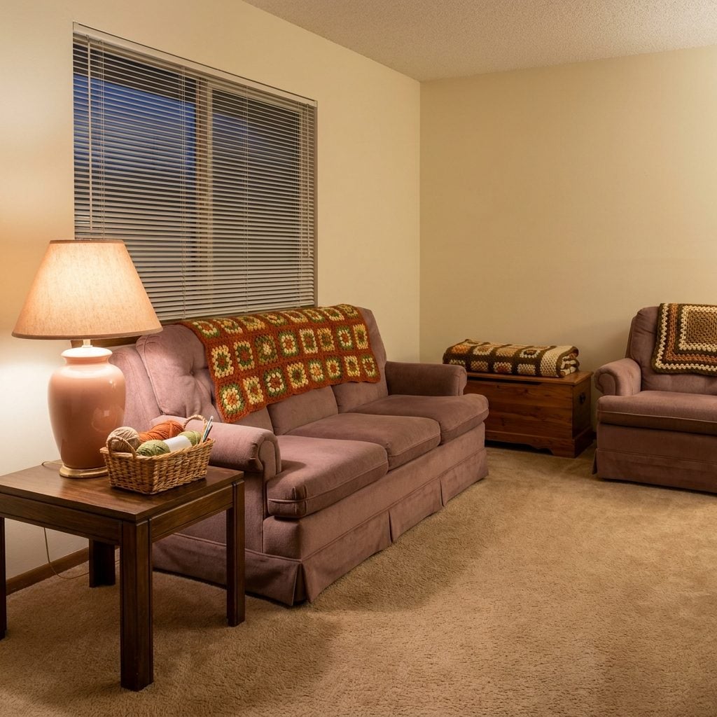 The Crocheted Afghan Draped Over Every Chair, Sofa Arm, and Horizontal Surface Within Reach