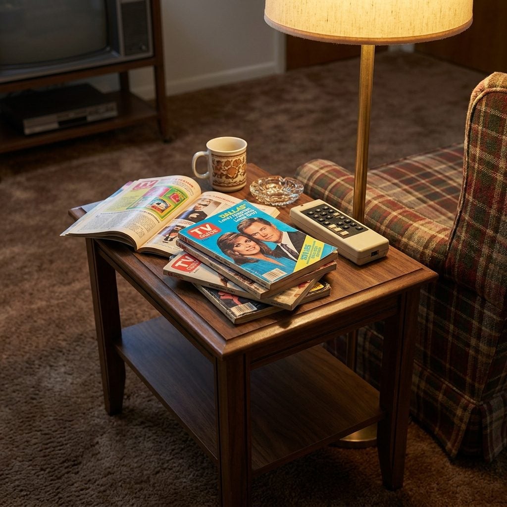 The Stack of TV Guides on the Side Table, Organized by Nobody and Read by Everyone