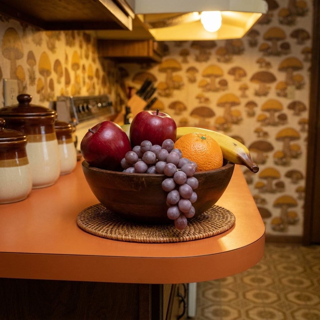 The Wooden Bowl of Fake Fruit That Sat on the Counter for Approximately 40 Years Without Moving