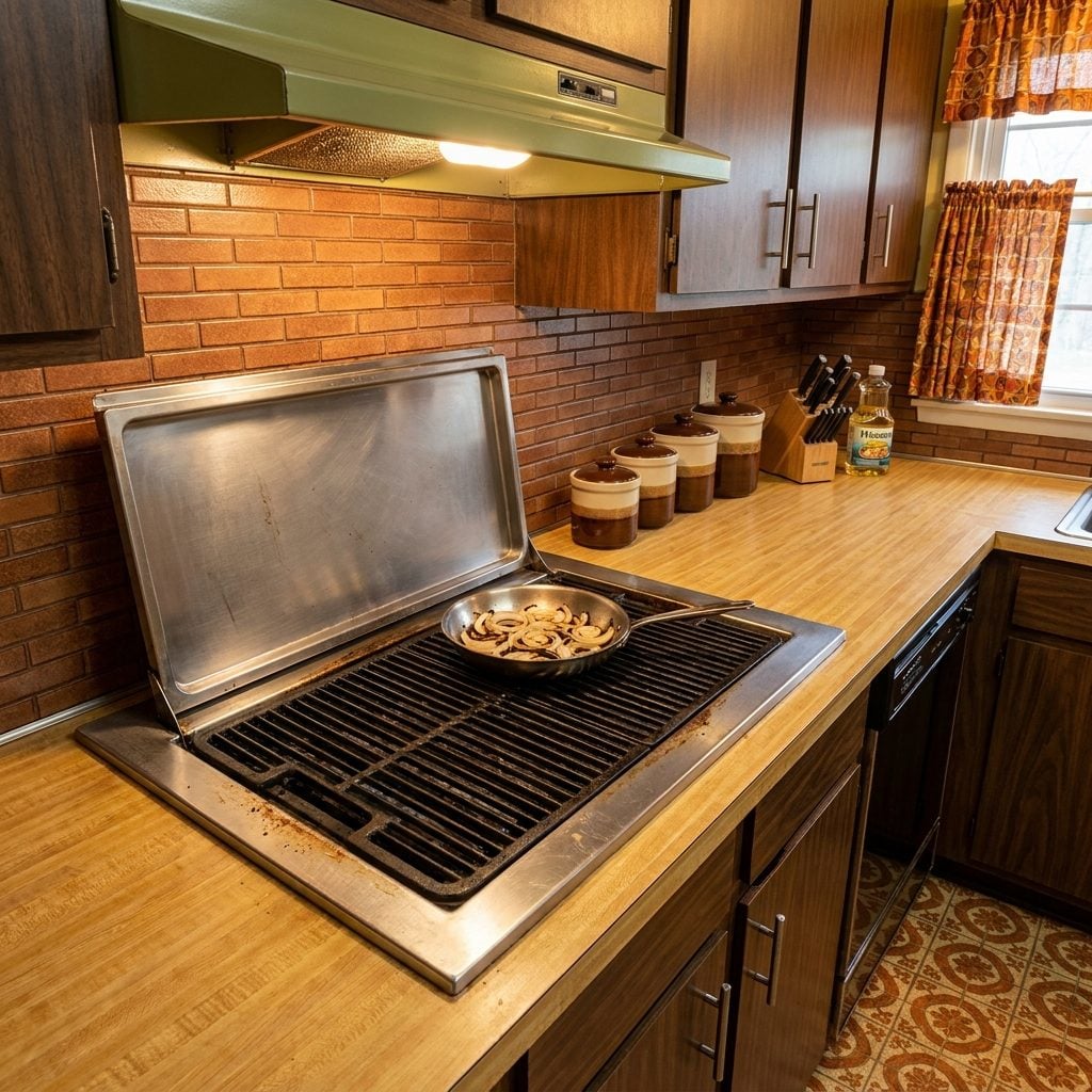 The Indoor Barbecue Grill Built Right Into the Kitchen Counter