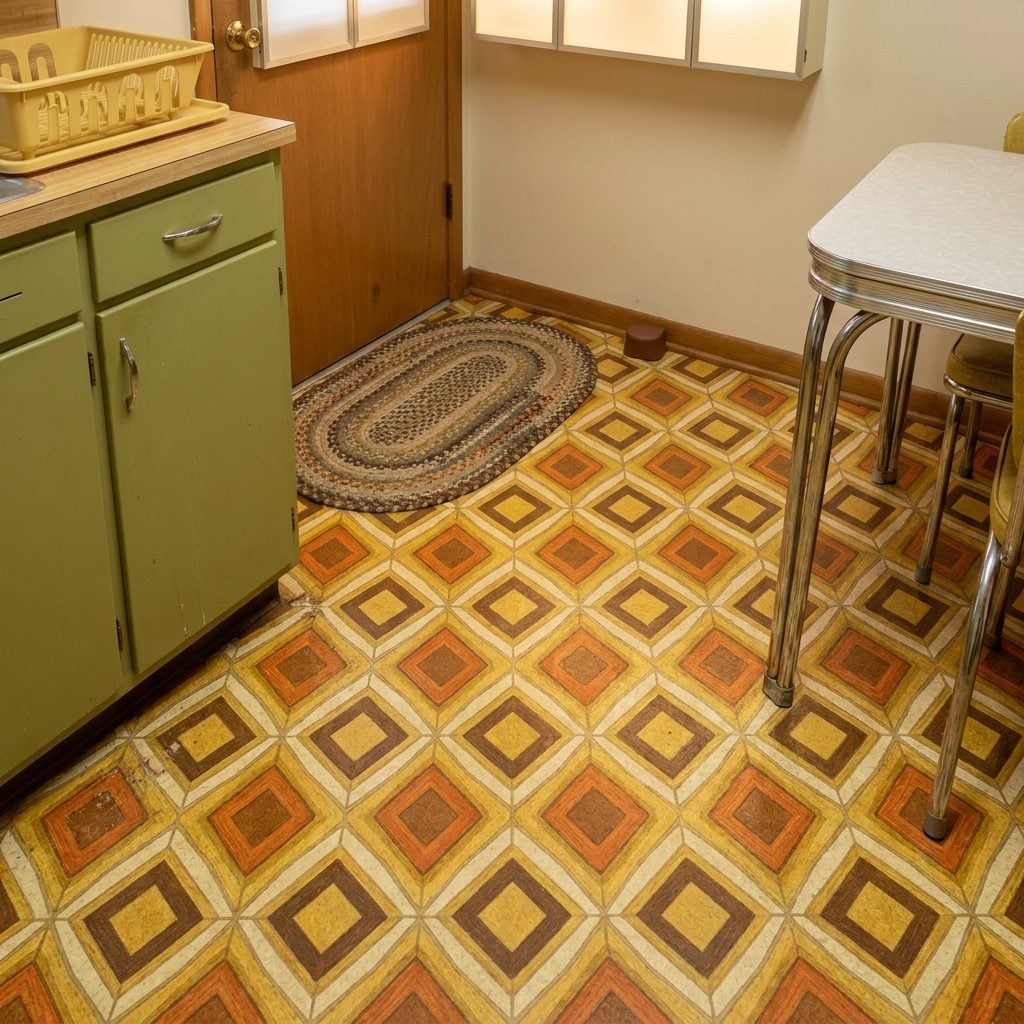 Linoleum in Patterns So Loud They Basically Had Their Own Personality