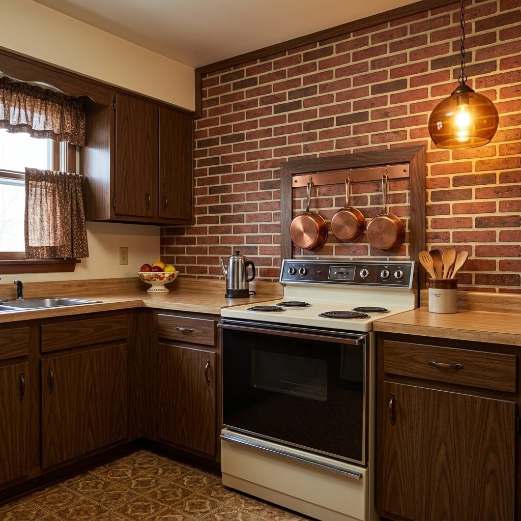 Fake Brick Paneling Installed With Full Confidence and Absolutely No Irony