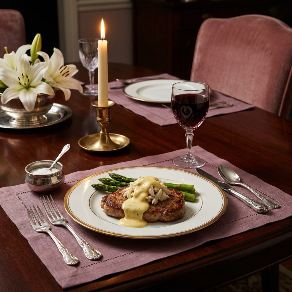 Veal Oscar Topped with Crab and Béarnaise Because One Luxury Protein Was Never Enough