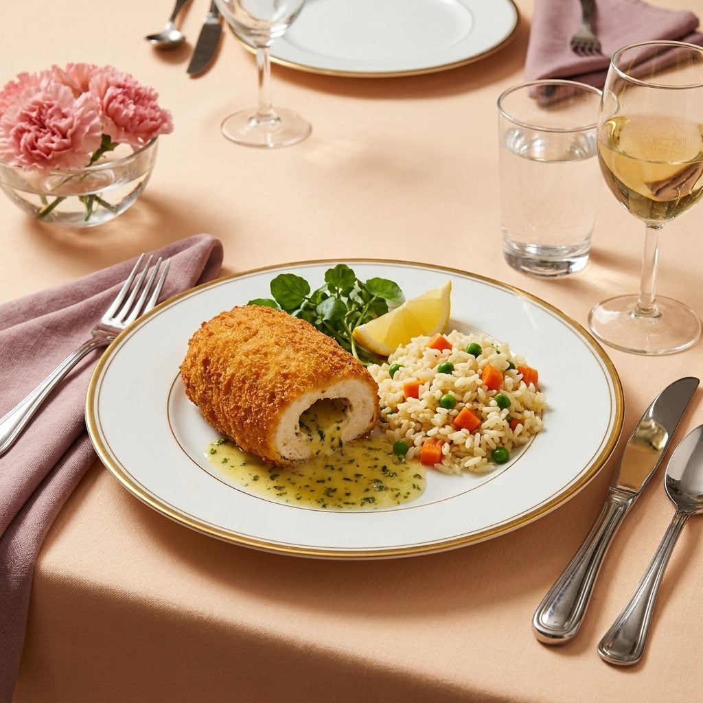 Chicken Kiev That Erupted a Geyser of Garlic Butter the Moment a Knife Touched It