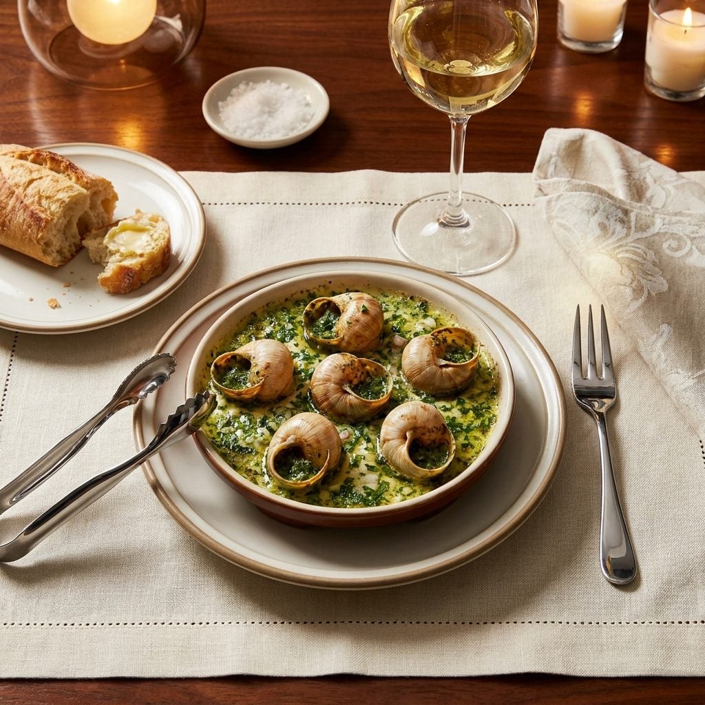 Escargot in the Shells With Those Special Tongs Nobody Knew How to Use