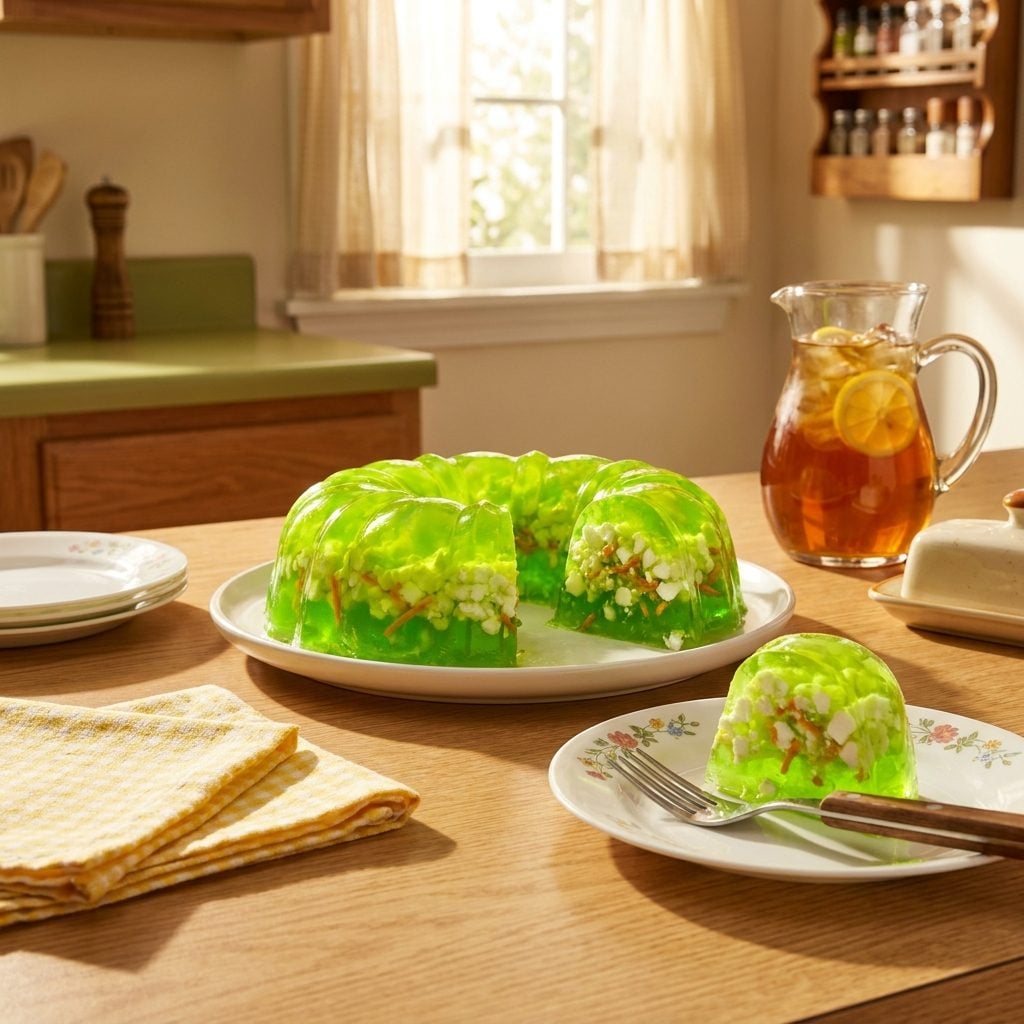 That Lime Jell-O Ring Packed With Cottage Cheese and Shredded Carrots