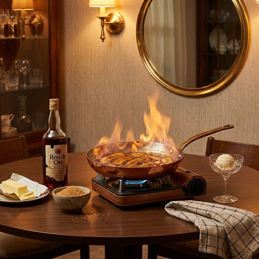 Bananas Foster Flambéed Right at the Table, Because One Fire Dessert Was Never Enough