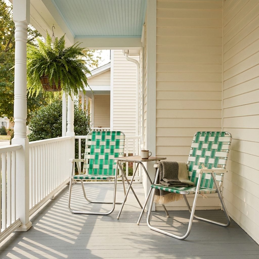 Aluminum Lawn Chairs with Woven Plastic Webbing
