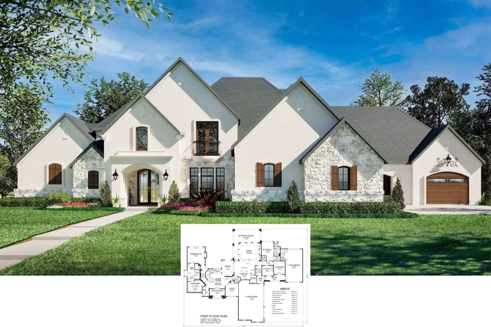 4-Bedroom Cherry Grove European-Style Home with Balcony and Elevator (Floor Plan)