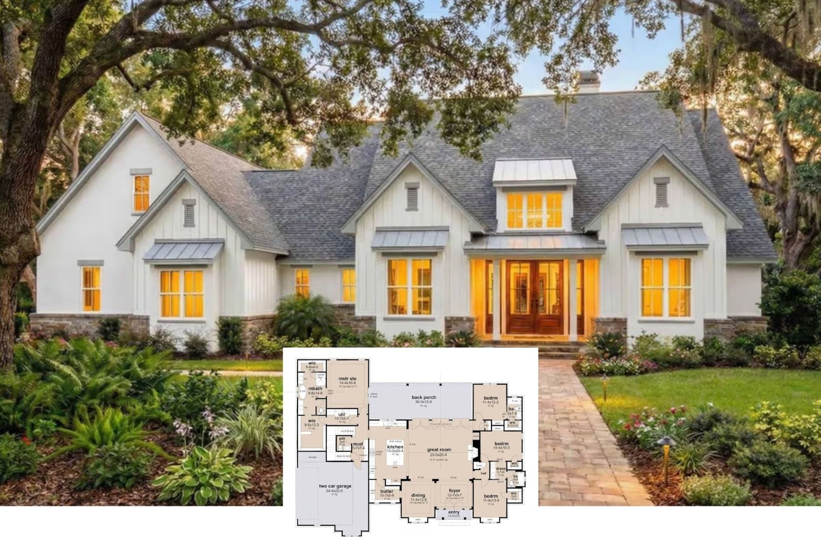 Fernhollow 4-Bedroom Modern Farmhouse with a Massive Primary Bedroom Designed for the Family with True Taste for the Finer Things In Life (Floor Plan)