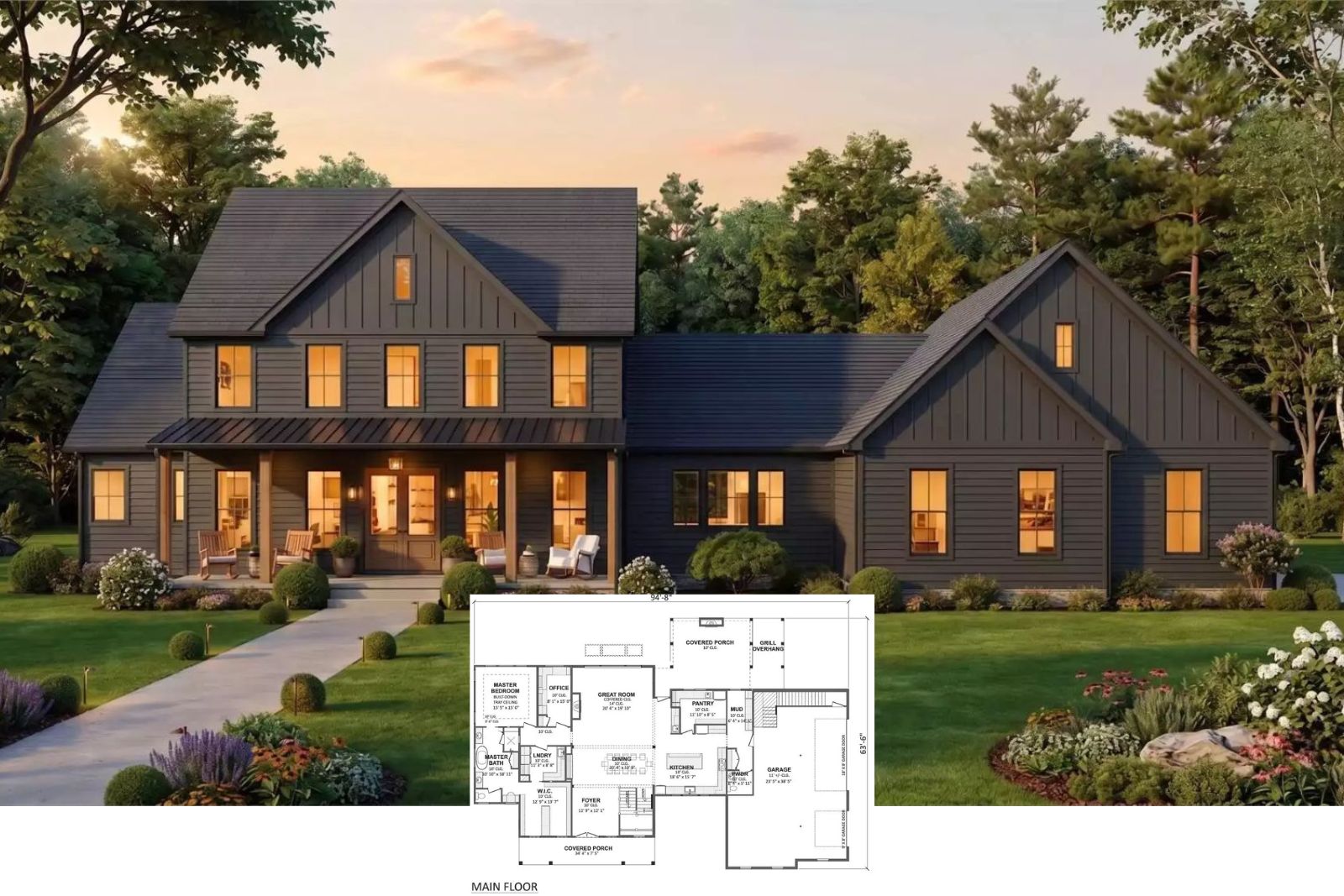 Leys Court 4-Bedroom Modern Farmhouse with 3-Vehicle Garage for the Discerning Family Who Refuses to Compromise (Floor Plan)
