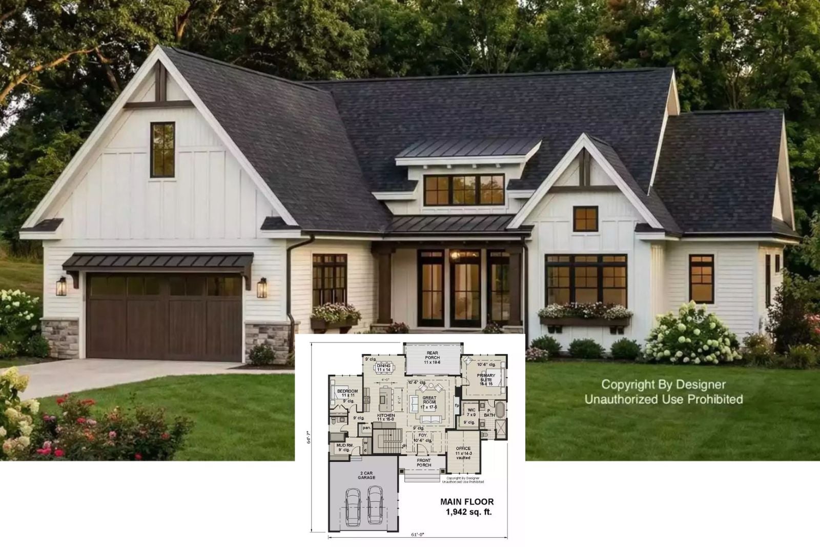 4-Bedroom Ruskview Ranch with Walkout Basement and Wet Bar (Floor Plan)