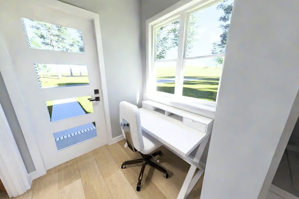 Built-In Desk Nook That Turns a Dead Corner into a Work Zone