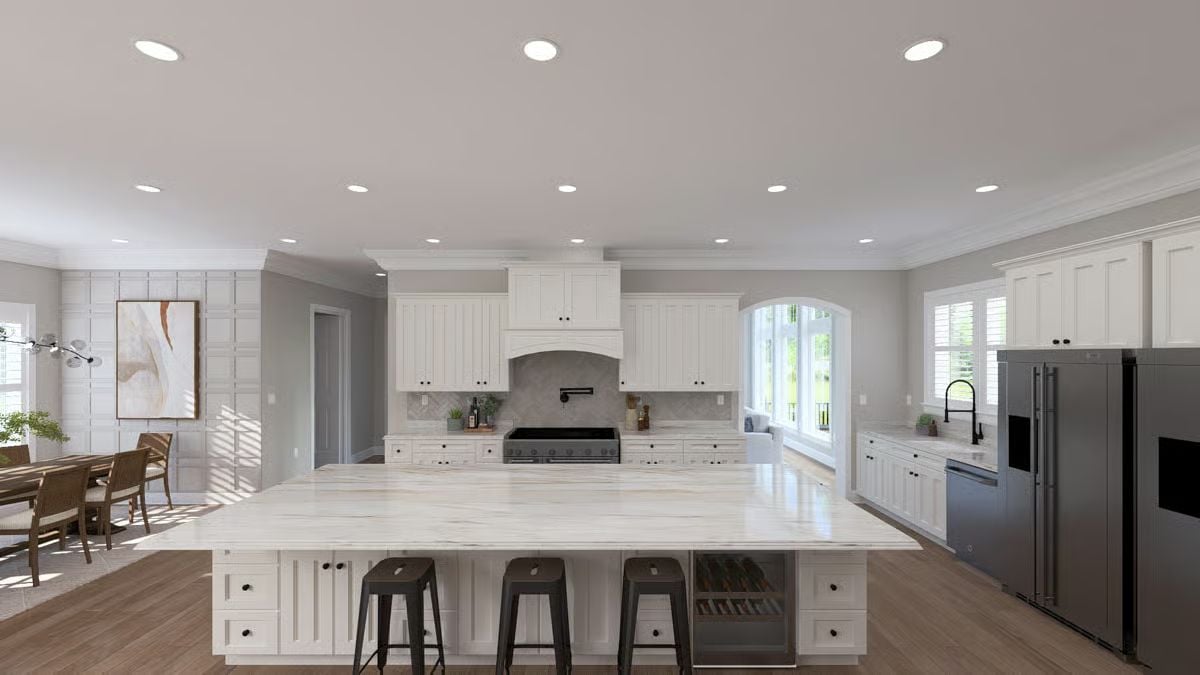 Marble Island, Wine Fridge, and Enough Counter Space to Mean It