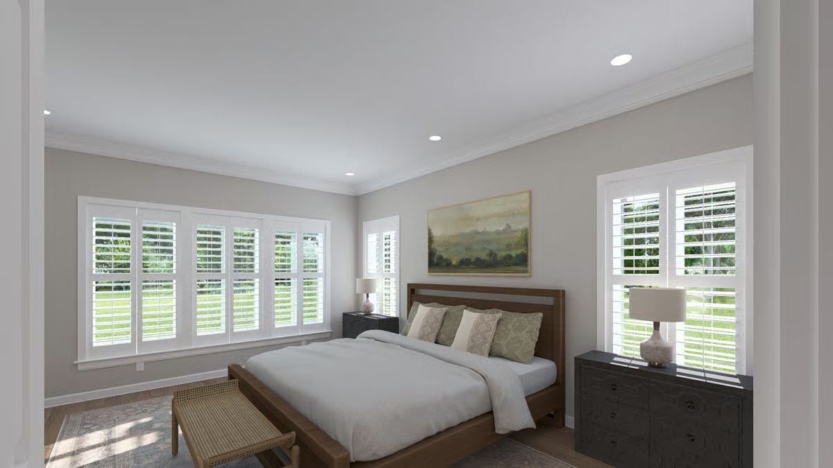 Shuttered Windows, Warm Wood, and a Bedroom That Knows How to Rest