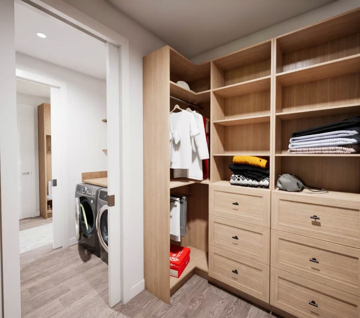 Walk-In Closet with Built-In Laundry Access Is the Practical Luxury Worth Planning For