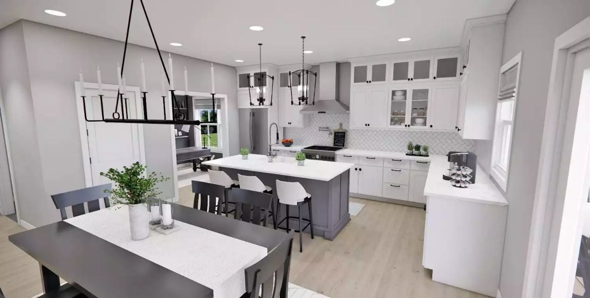 Gray Island, White Cabinets, and a Kitchen Built for Real Cooking