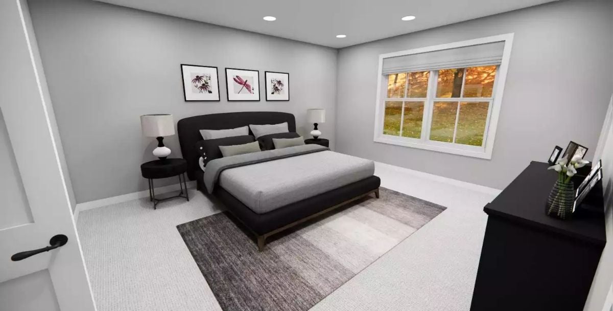Dark Headboard, Botanical Prints, and a Bedroom That Keeps Things Simple