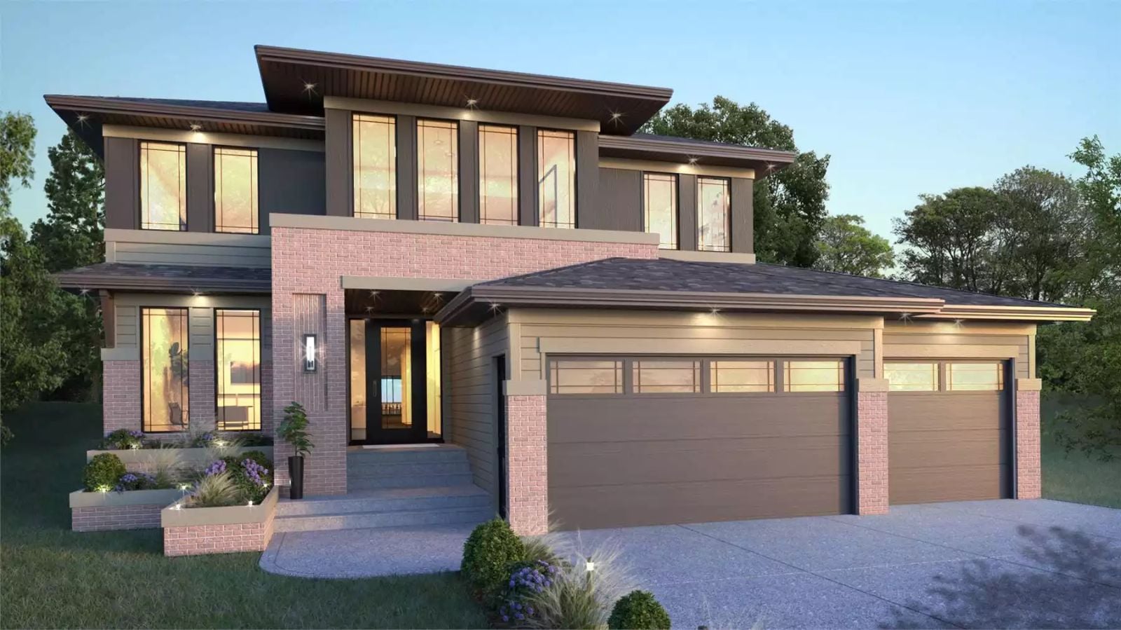 Contemporary-Style 3-Bedroom Woodward Home with Triple Garage and Bonus Room (Floor Plan)