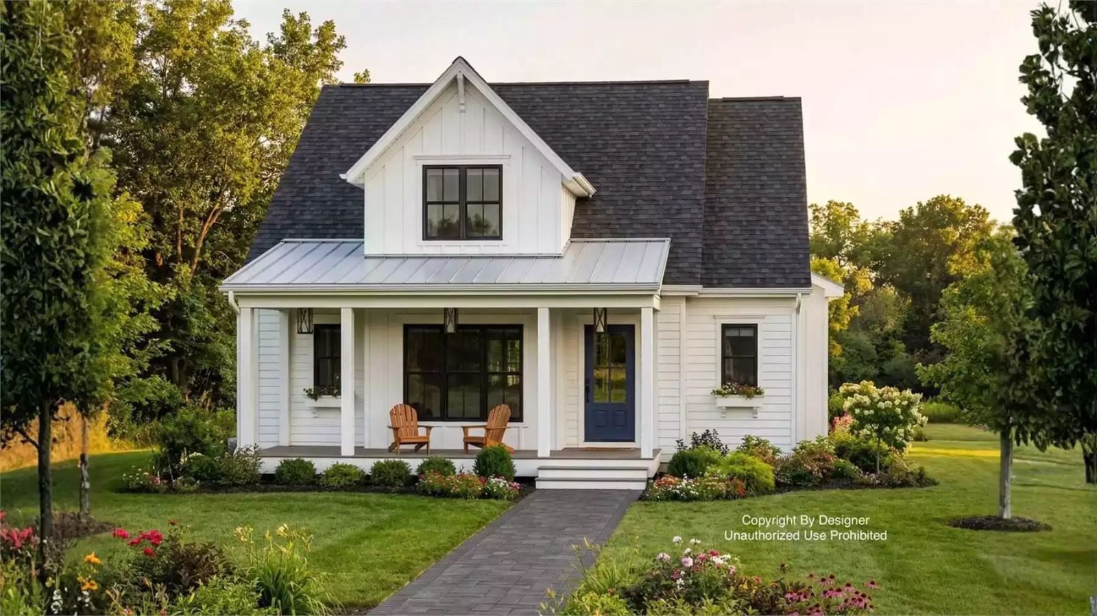 Topcliff Farmhouse-Style Home with Dual Porches and 3 Bedrooms (Floor Plan)