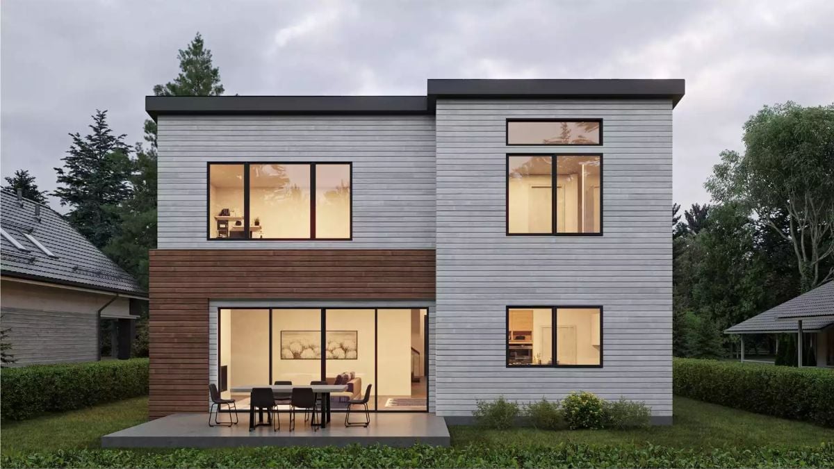 Light Pours Through Every Wall on This Two-Story Contemporary Exterior