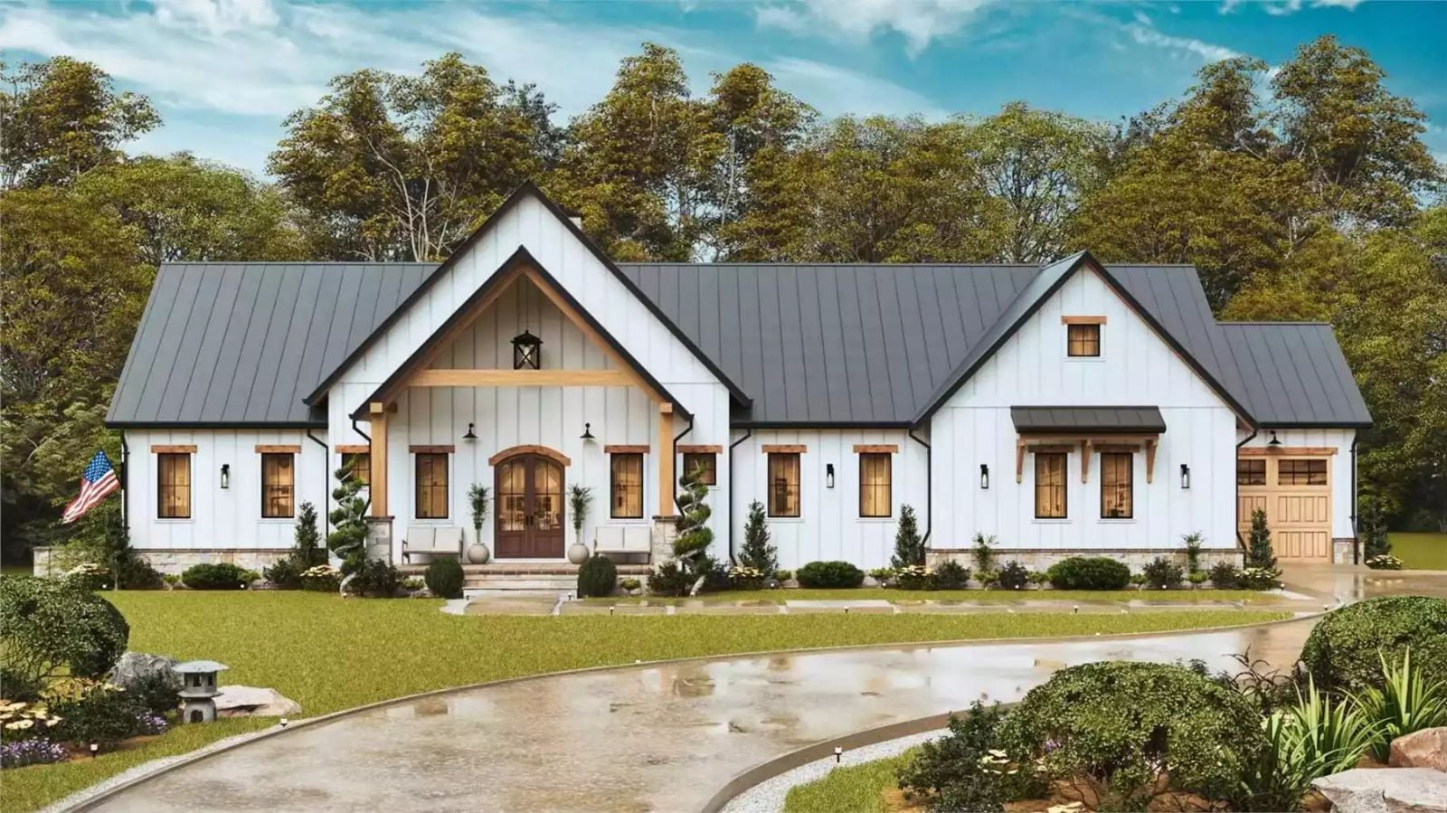 3-Bedroom Maple Creek Ranch with Screened Porch and Walkout Basement (Floor Plan)
