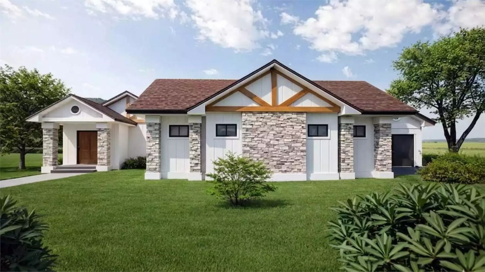 Transitional-Style 3-Bedroom Elkland Home with Double Garage and Open-Concept Living (Floor Plan)