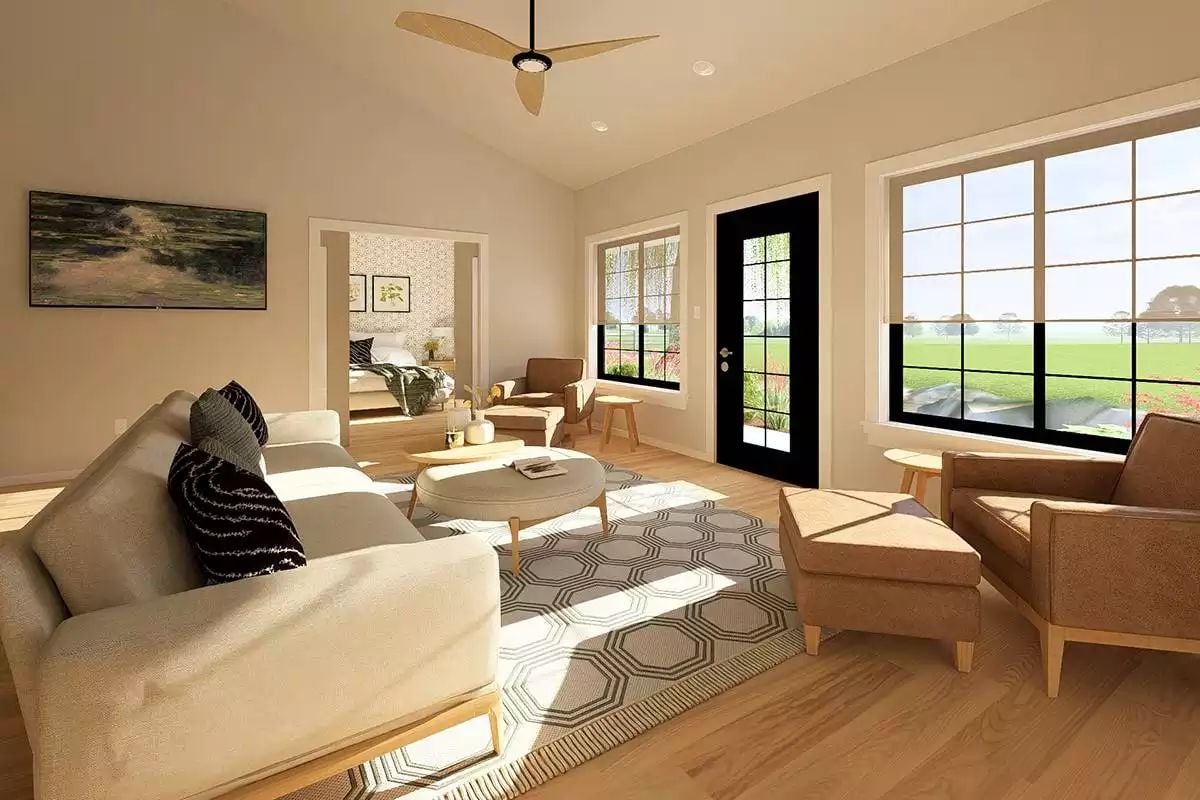 Warm Light and Open Living in This Ranch-Style Great Room