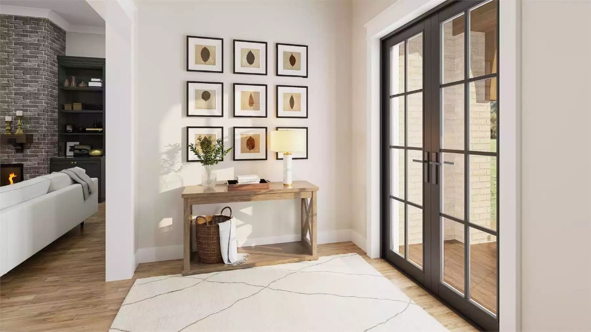 Leaf Prints, a Console Table, and an Entryway That Actually Does Its Job