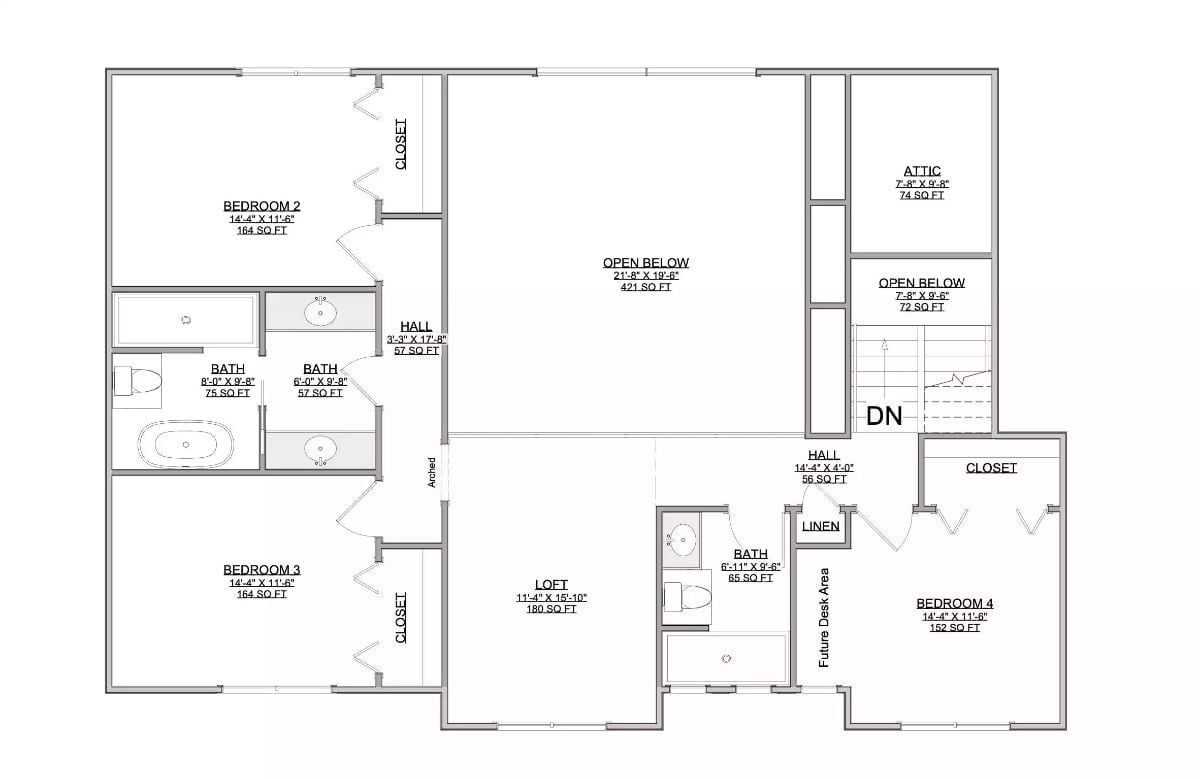 Floor Plan 2 - Ashmere Grove 4-Bedroom Modern Farmhouse with Main-Floor Primary Designed for Families Who Actually Like Spending Time Together
