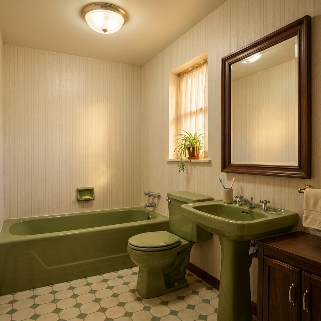 The Avocado Green Bathroom Suite That Defined an Entire Decade