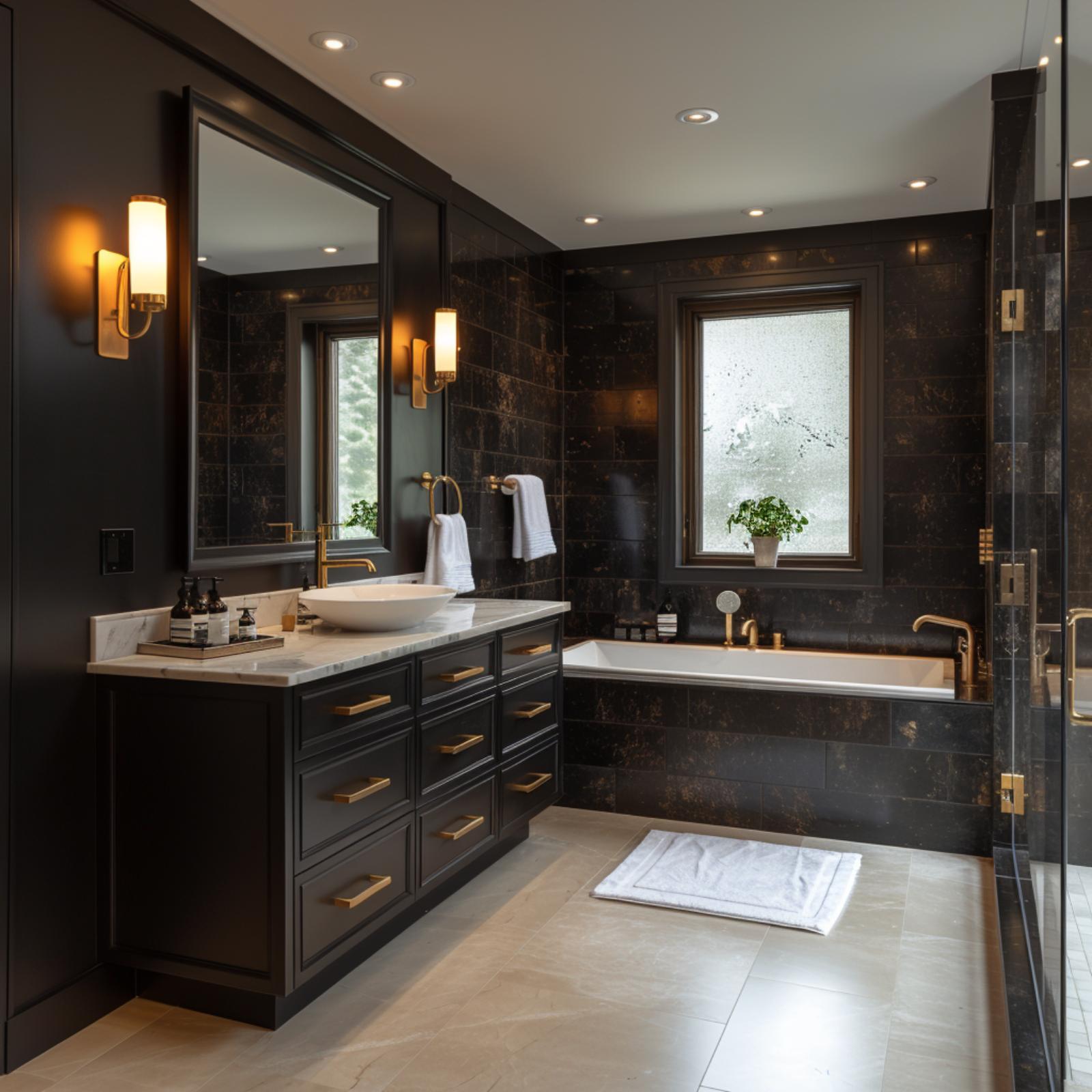 Can Dark Paint Actually Make a Small Bathroom Feel Bigger? You Be the Judge — Here Are 27 Trending Designs