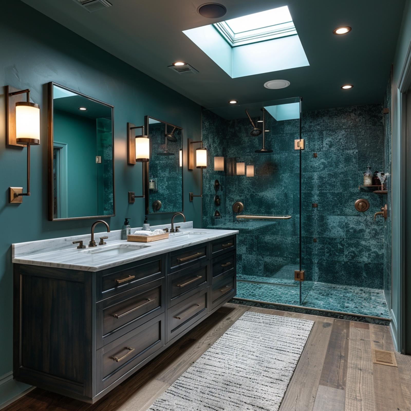 Dark Teal Walls, a Skylight, and Zero Apologies for Going Bold