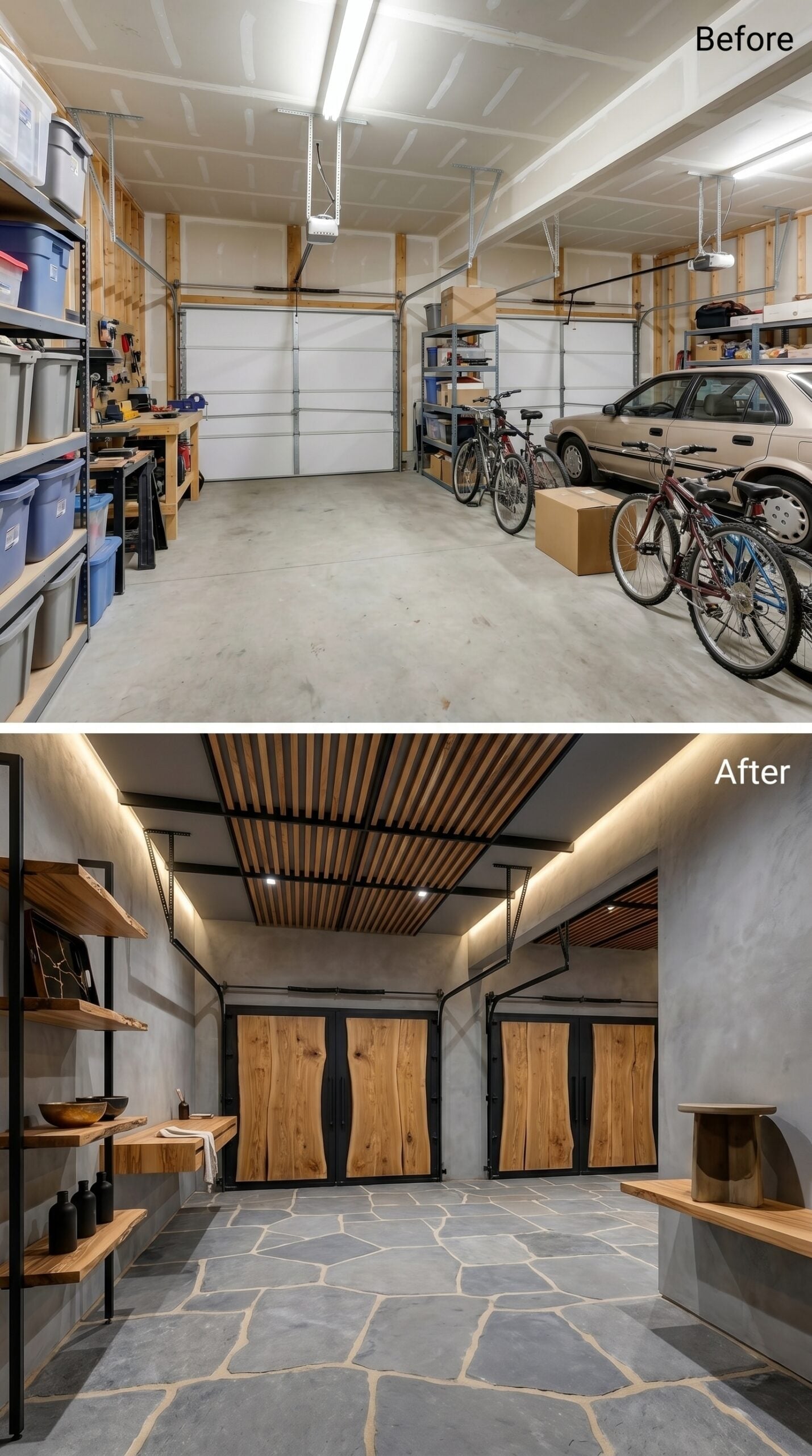 Concrete Plaster and Live-Edge Shelving Give One Bay the Identity of a Japanese Craft Studio