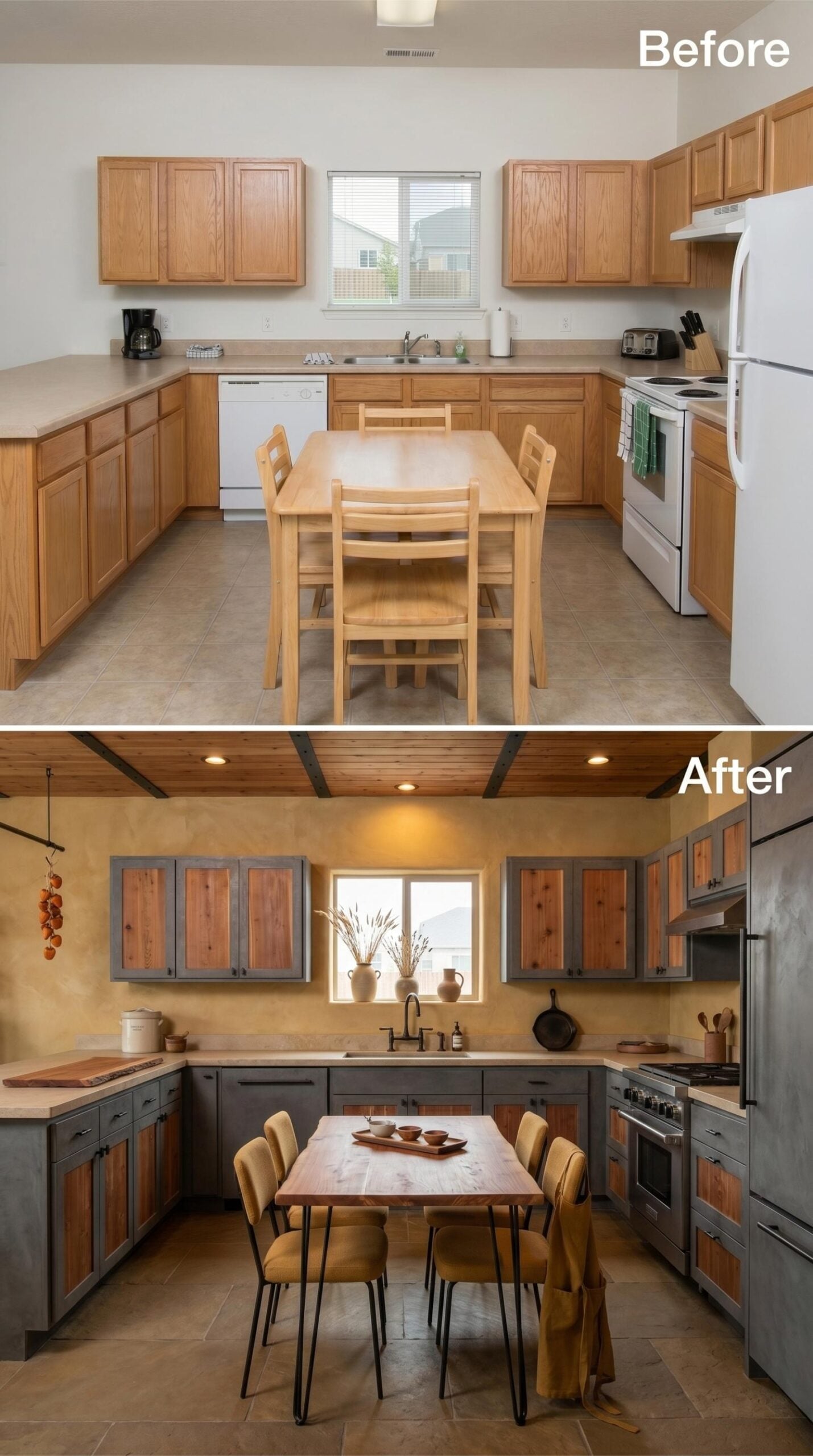 Gray Cabinets with Wood Insets and Plaster Walls That Actually Earn the Warmth