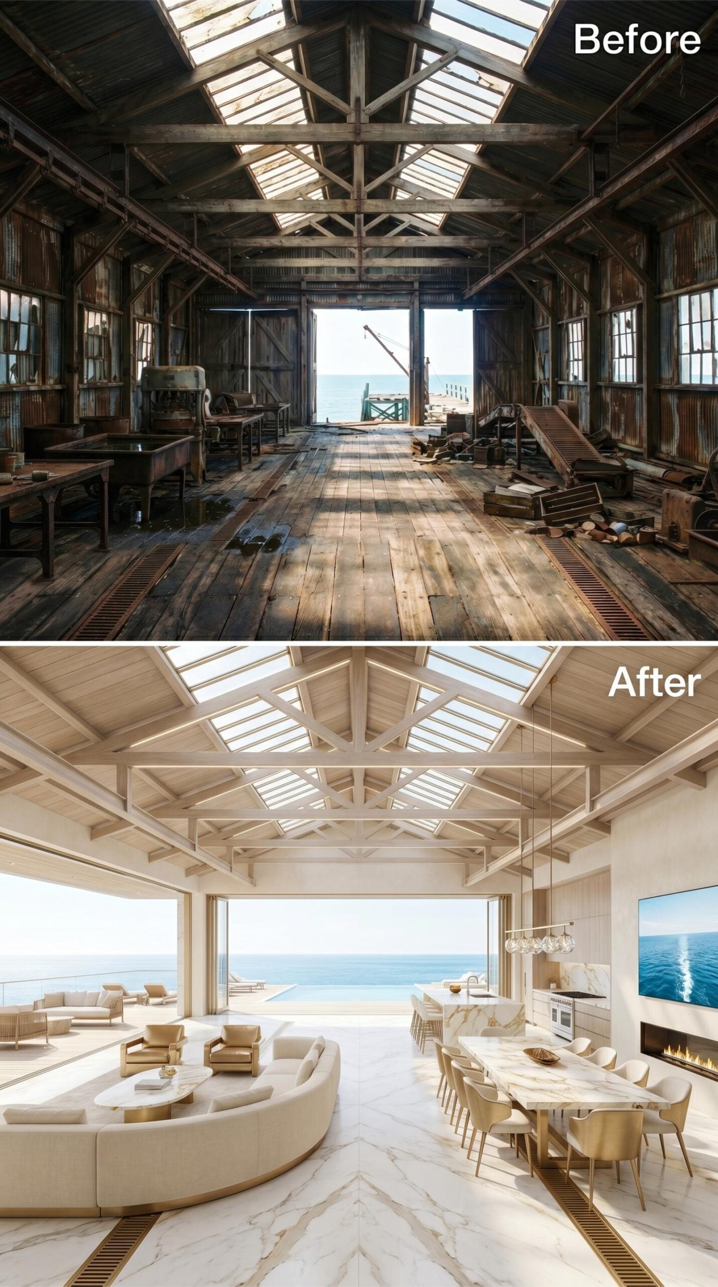 Cannery Bones, Marble Floors: One Waterfront Space That Earns Both