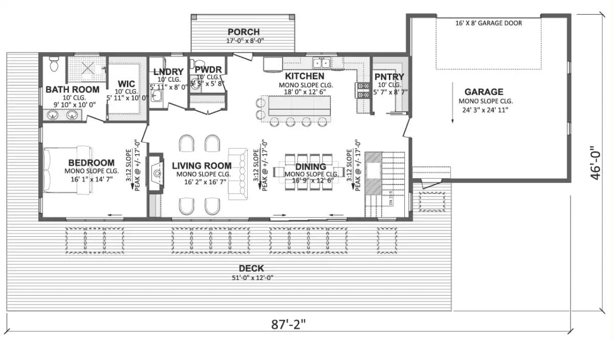 Floor Plan - Birkshire 3-Bedroom Modern Home with Wraparound Deck Designed for Couples Who Want a Home That Feels Like Vacation